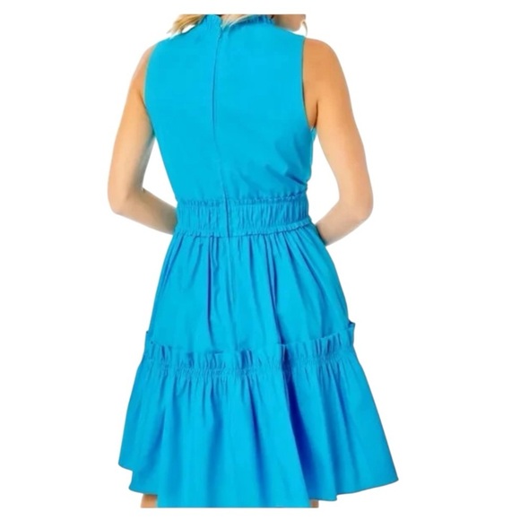 Lilly Pulitzer Blue Ruffled Tiered Halter Midi Dress NWT Elina Stretch Dress - Picture 2 of 11